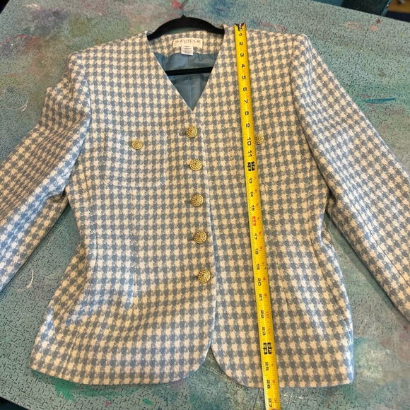 90s Blue Houndstooth Suit - Picture 13 of 16